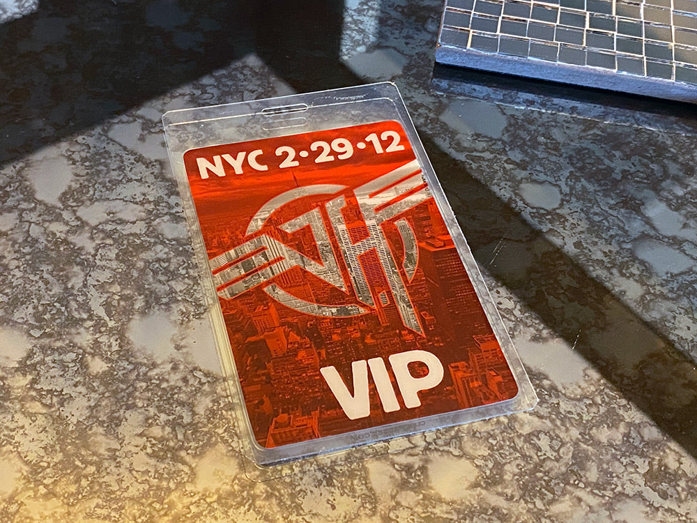 New York City Laminated Backstage Pass, Red - Image 2