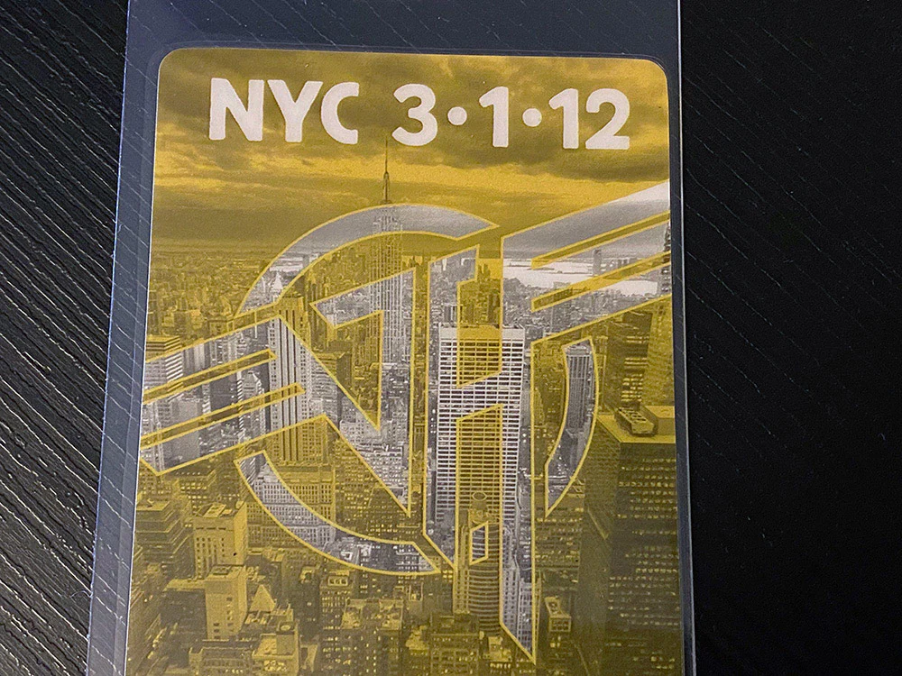 New York City Laminated Backstage Pass, Yellow - Image 3