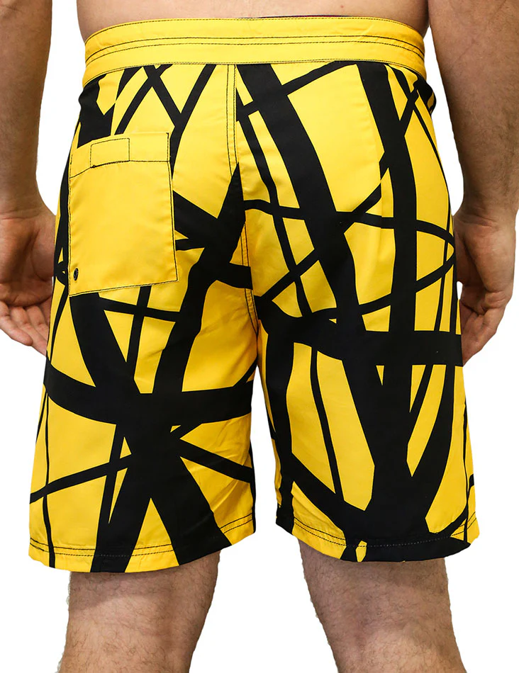 Yellow/Black Stripes Board Shorts - Image 4