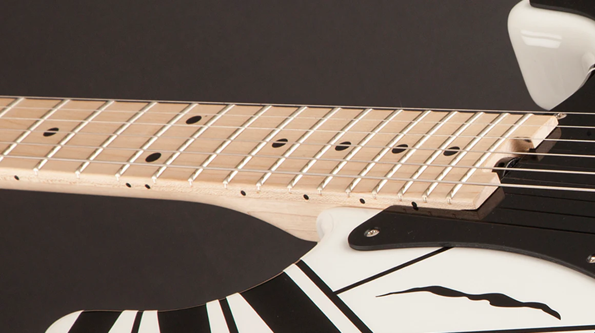 Eddie Van Halen Striped Series Electric Guitar — White with Black Stripes - Image 8