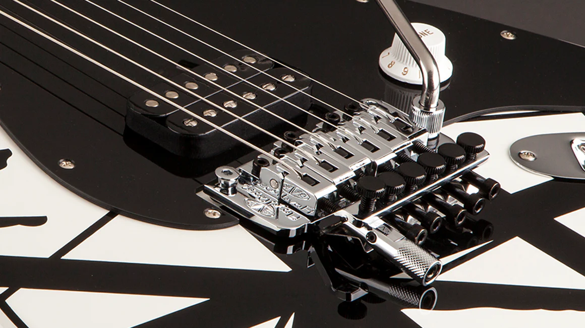 Eddie Van Halen Striped Series Electric Guitar — White with Black Stripes - Image 9