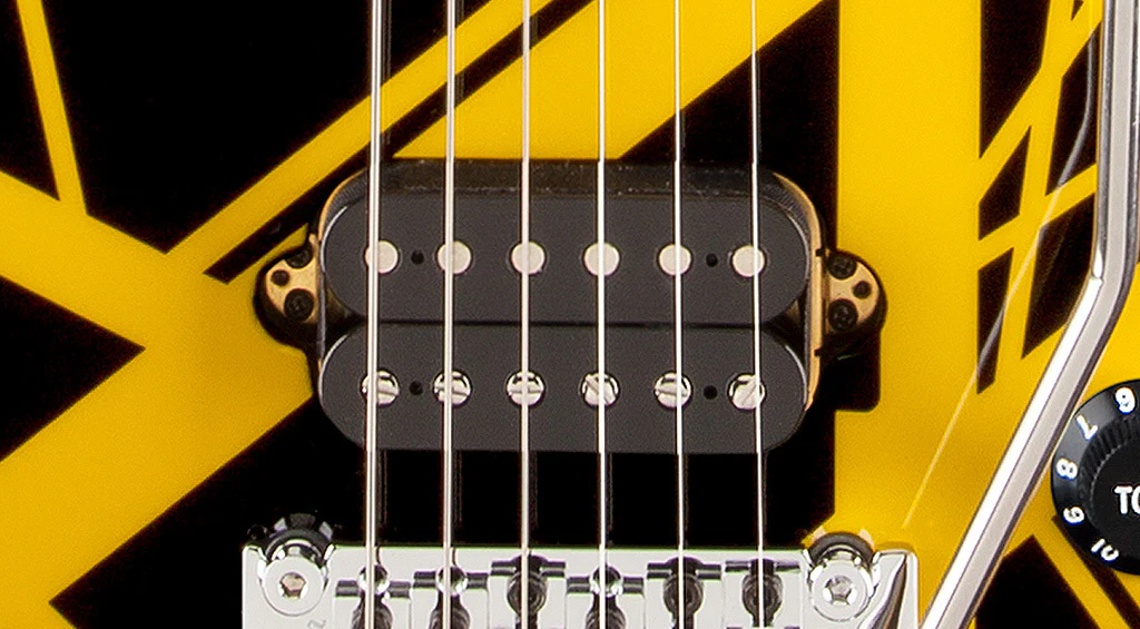 Eddie Van Halen Striped Series Electric Guitar — Black with Yellow Stripes - Image 7