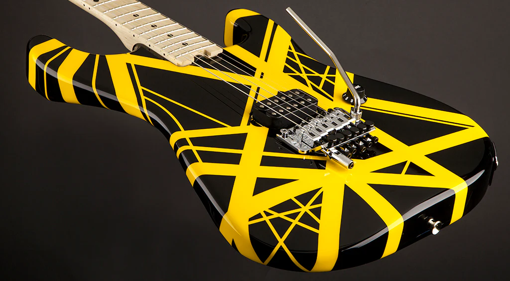 Eddie Van Halen Striped Series Electric Guitar — Black with Yellow Stripes - Image 8