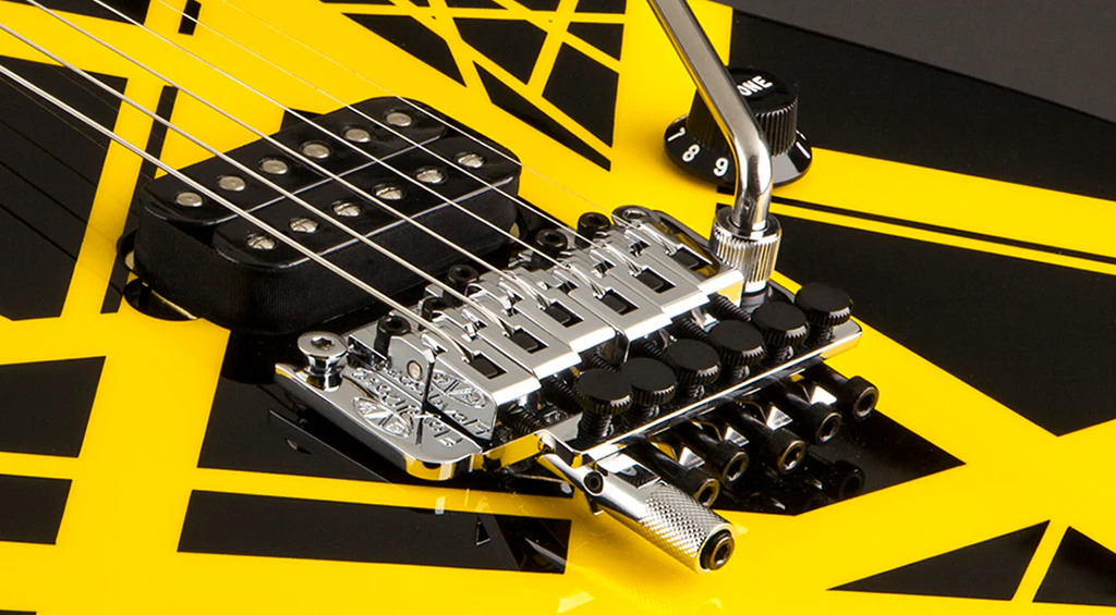 Eddie Van Halen Striped Series Electric Guitar — Black with Yellow Stripes - Image 9