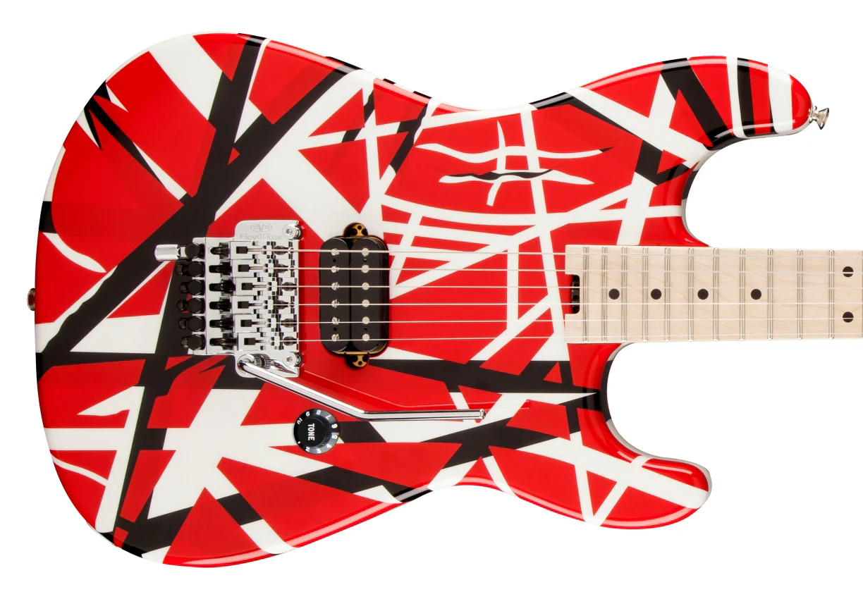 Eddie Van Halen Striped Series Electric Guitar — Red with Black Stripes - Image 4