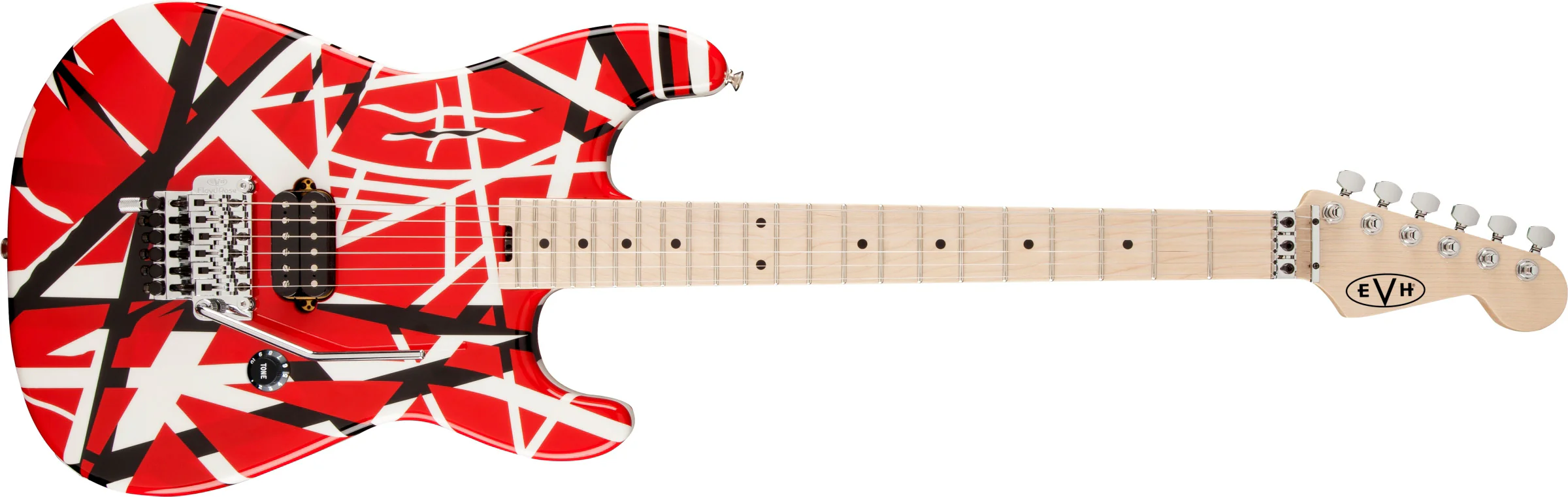 Eddie Van Halen Striped Series Electric Guitar — Red with Black Stripes - Image 5