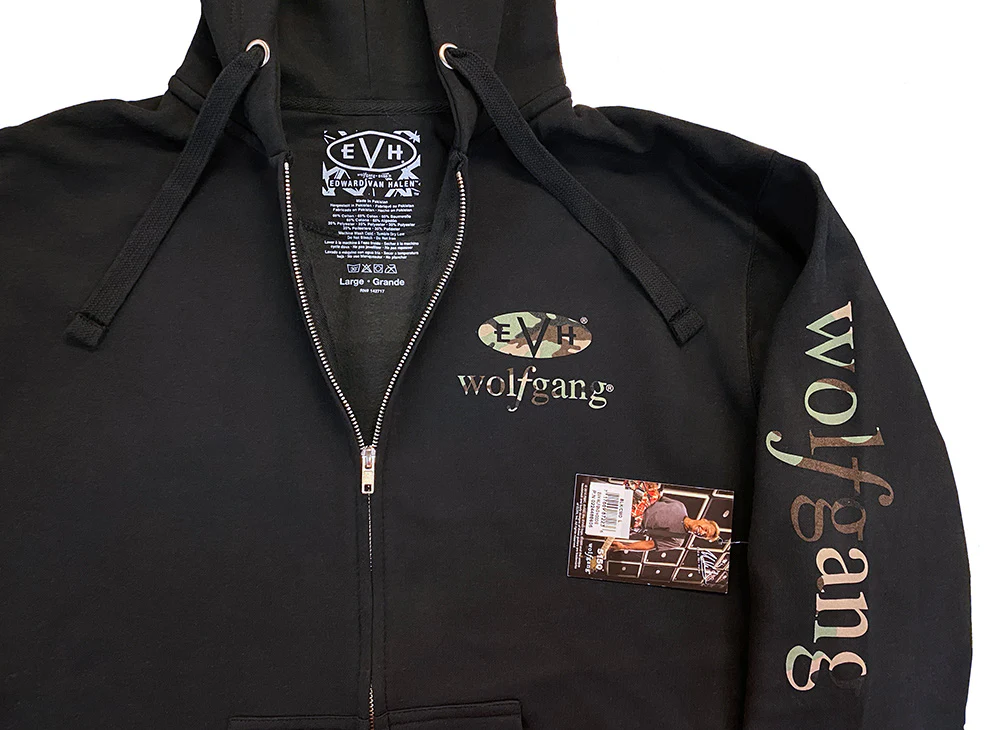 EVH Wolfgang Black & Camo Zip-Up Hoodie - Image 3