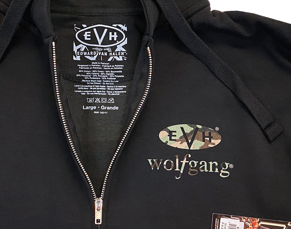 EVH Wolfgang Black & Camo Zip-Up Hoodie - Image 4