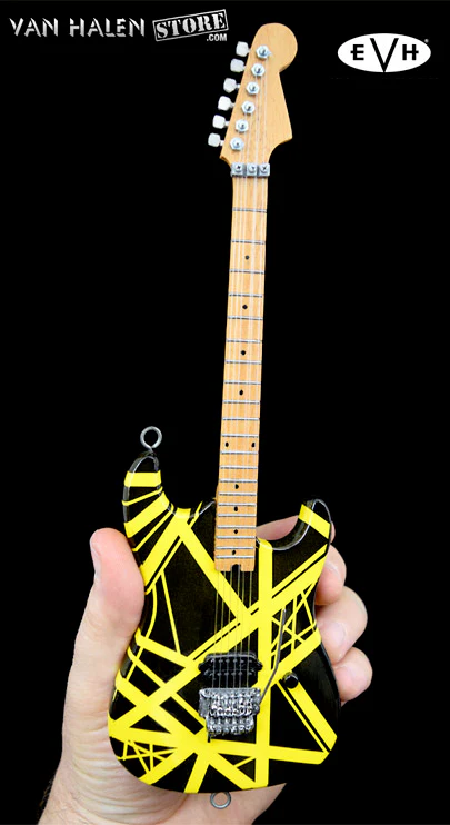 EVH Black and Yellow Mini Guitar - Image 6