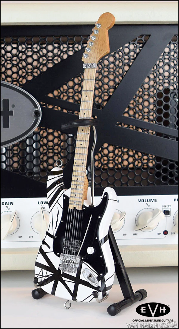 EVH Black and White Mini Guitar - Image 4