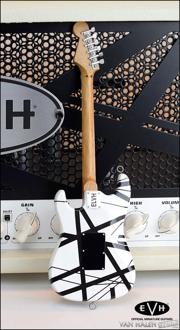 EVH Black and White Mini Guitar - Image 5