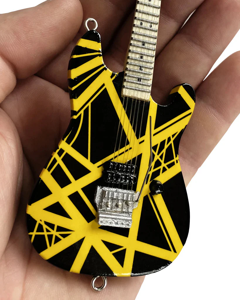 EVH Black & Yellow Guitar Ornament - Image 3