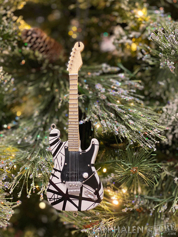 EVH Black & White Guitar Ornament - Image 3