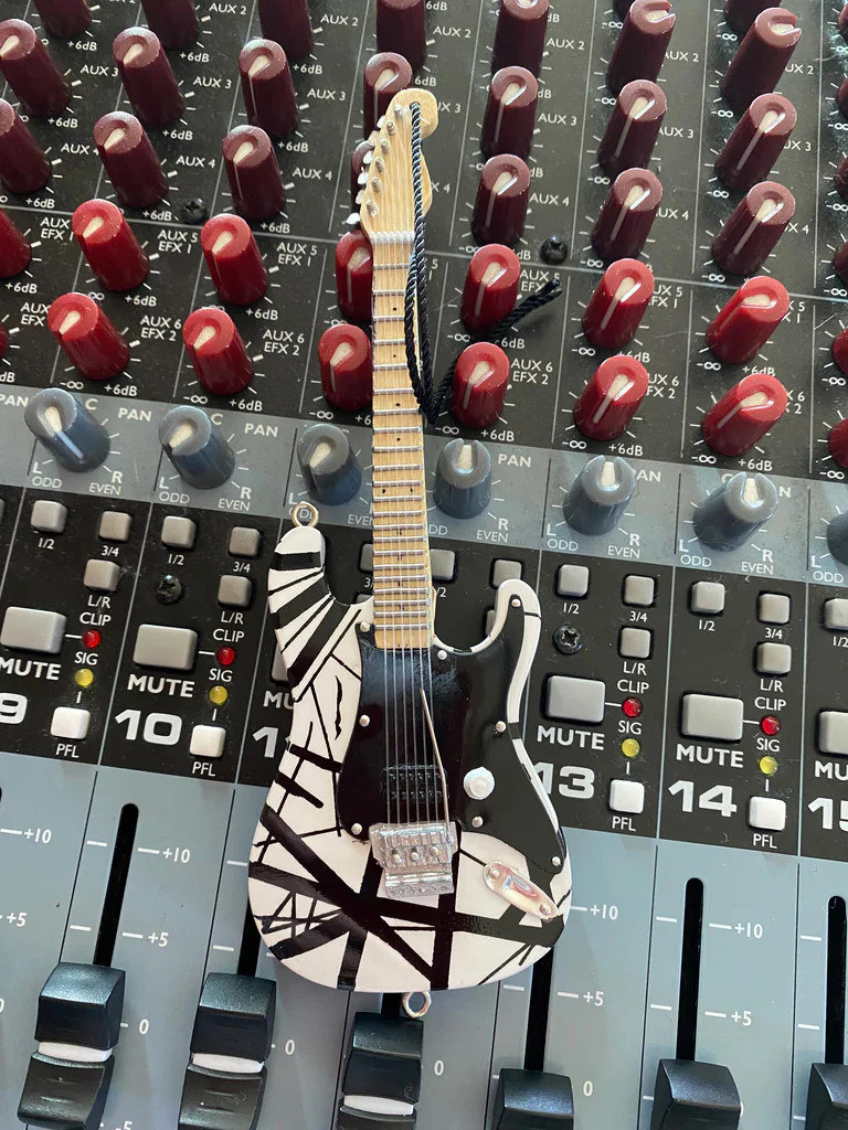 EVH Black & White Guitar Ornament - Image 6