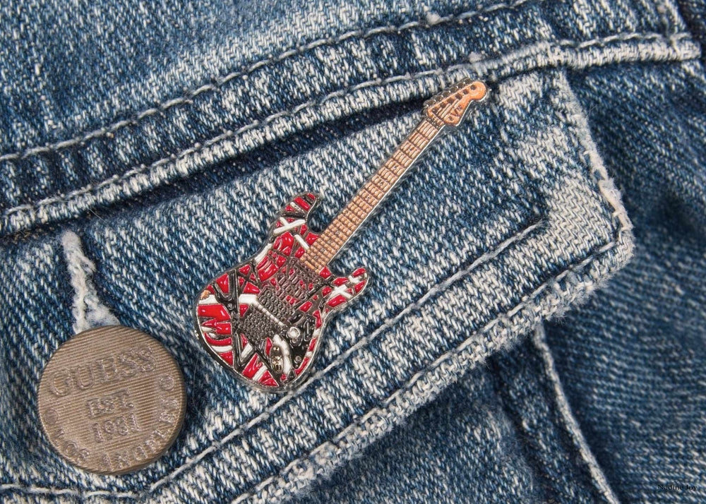 Frankenstein Guitar Enamel Pin - Image 4