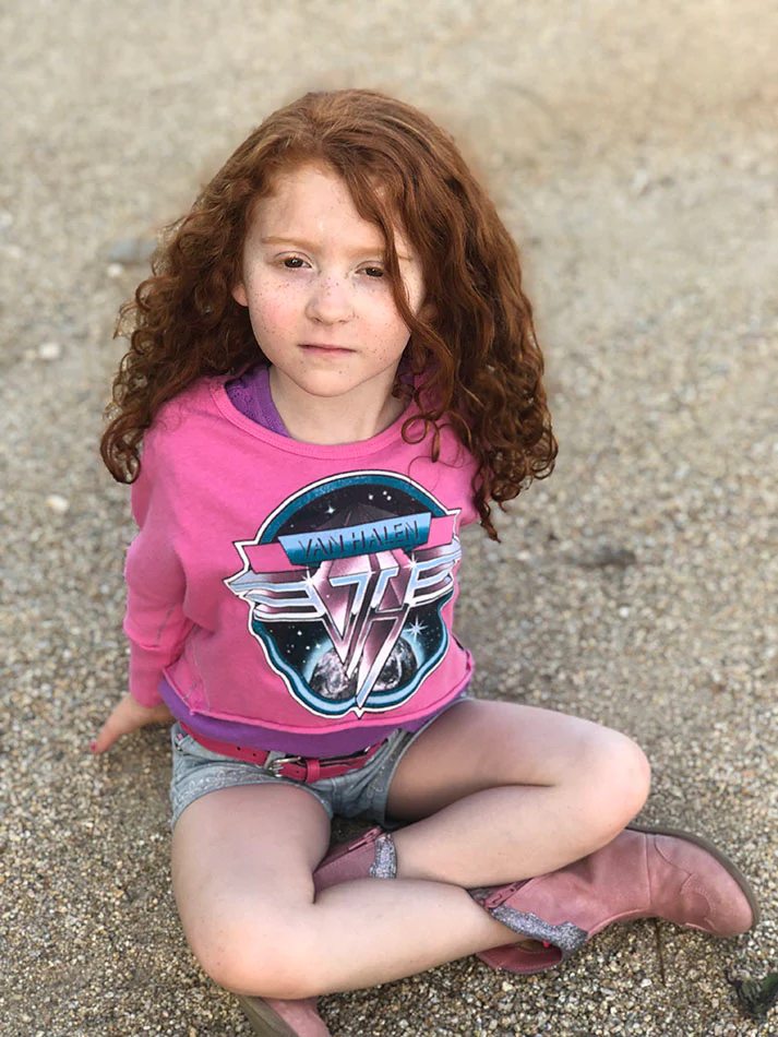 Girl's Pink Van Halen Tee - Image 3