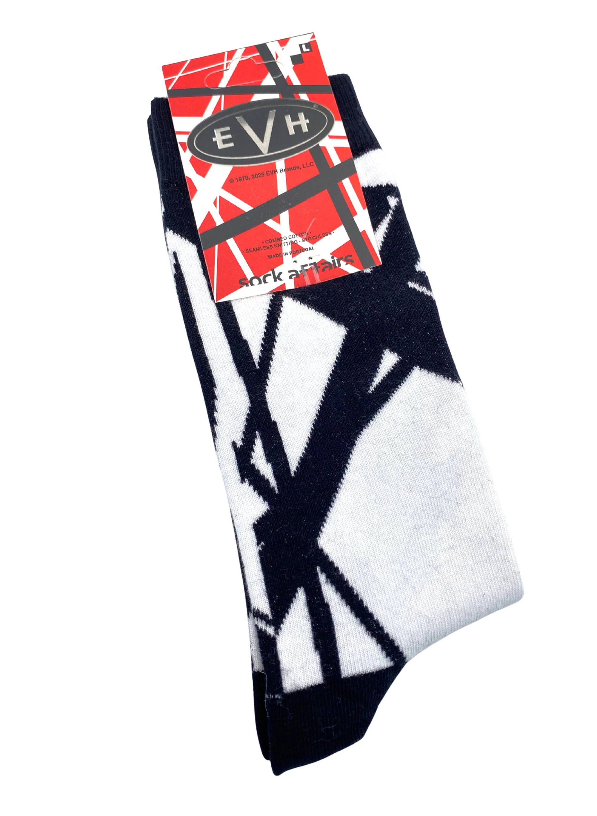 EVH Striped White & Black Socks - Image 3