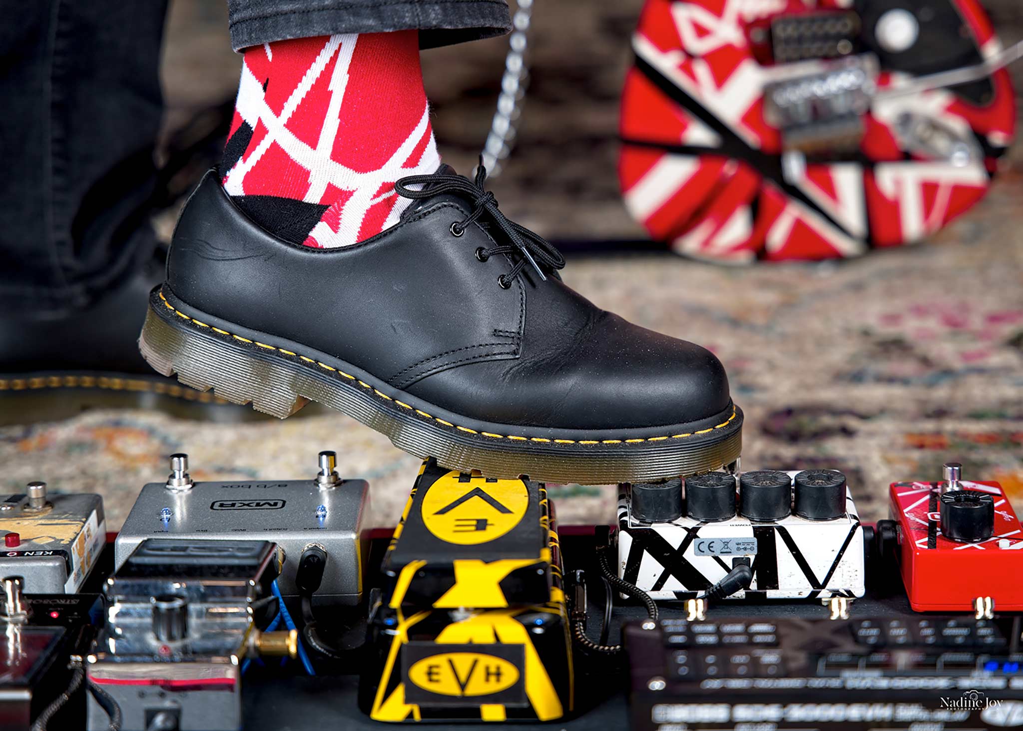 EVH Striped Red, Black & White Socks - Image 10