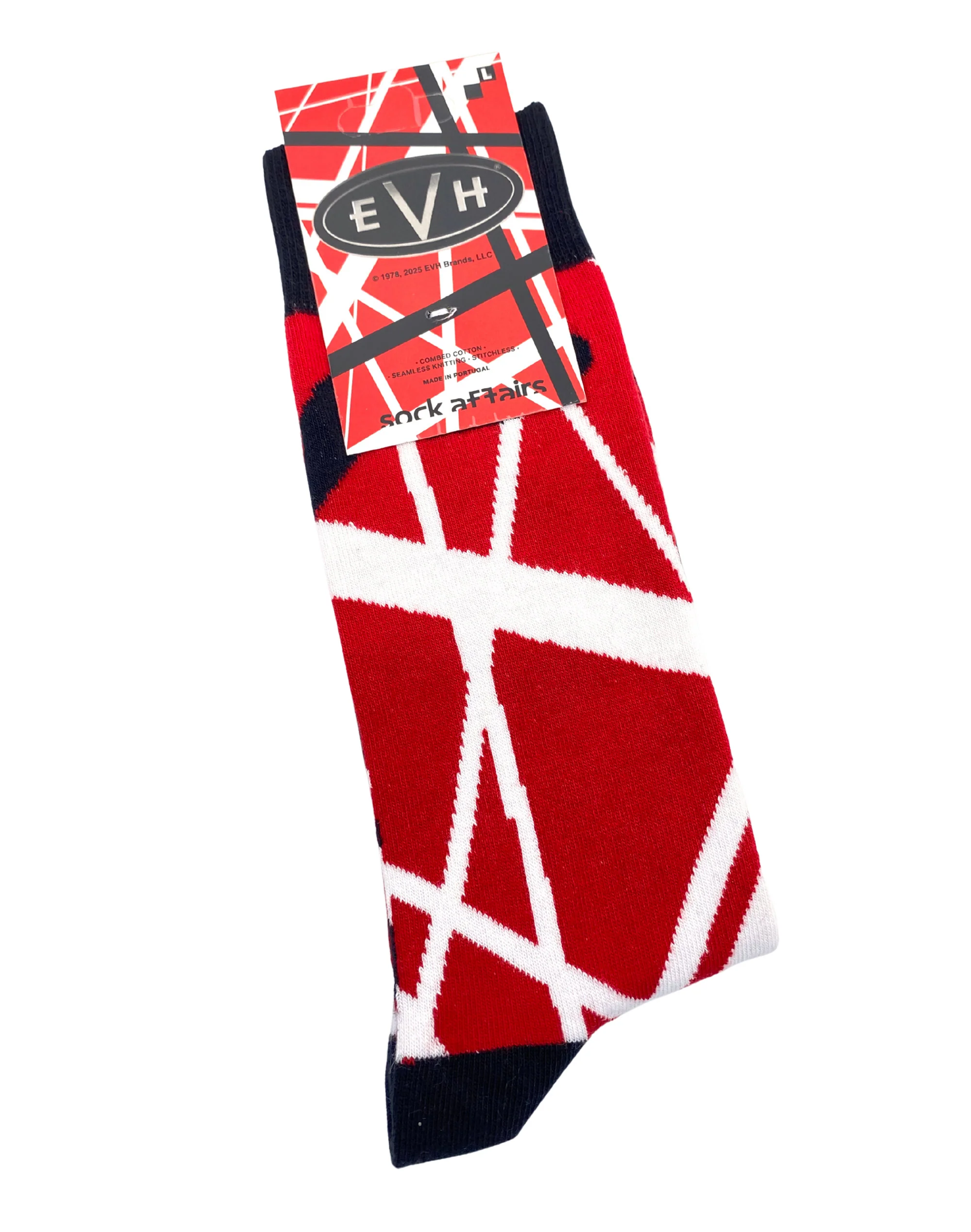 EVH Striped Red, Black & White Socks - Image 3