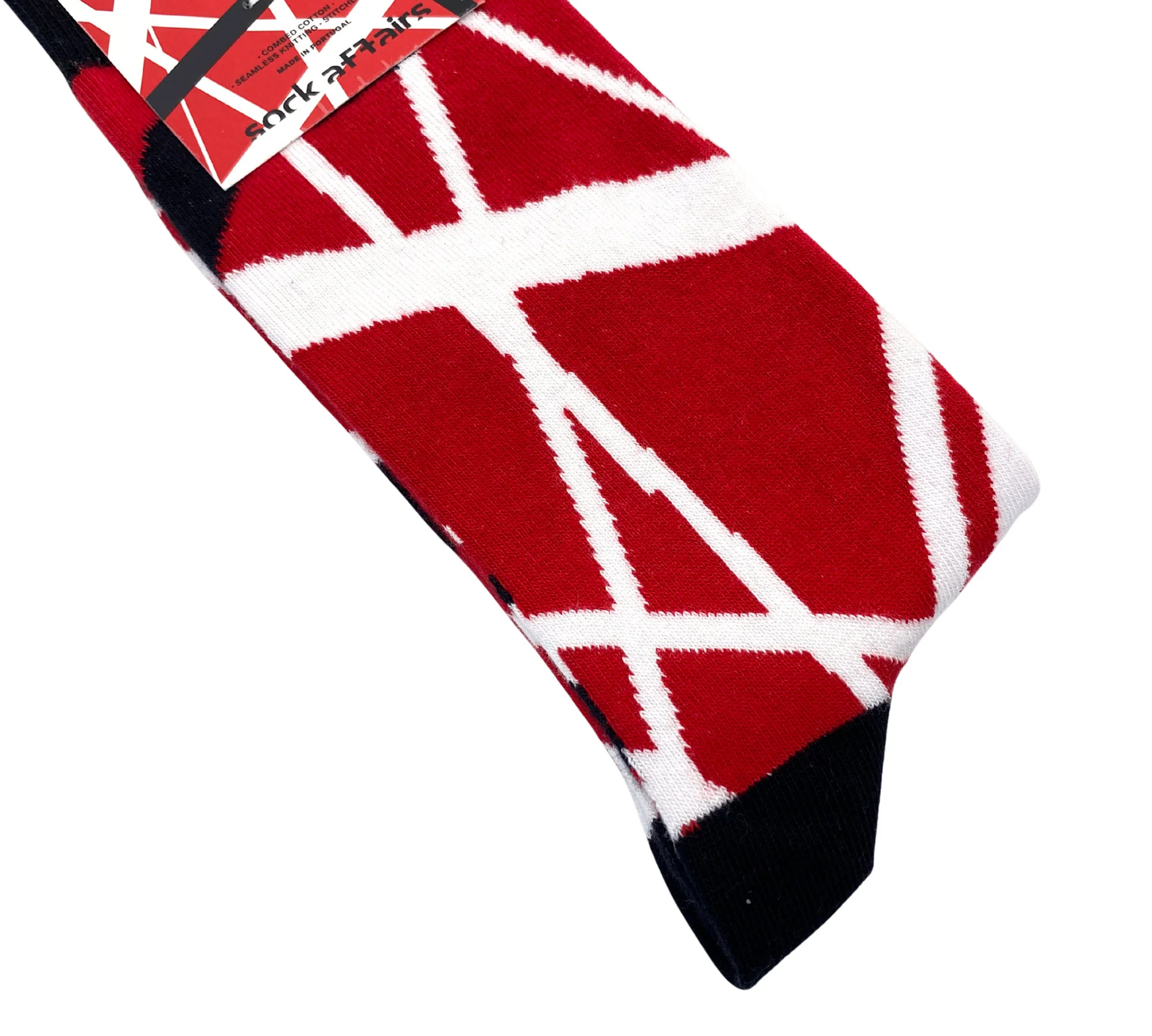 EVH Striped Red, Black & White Socks - Image 4