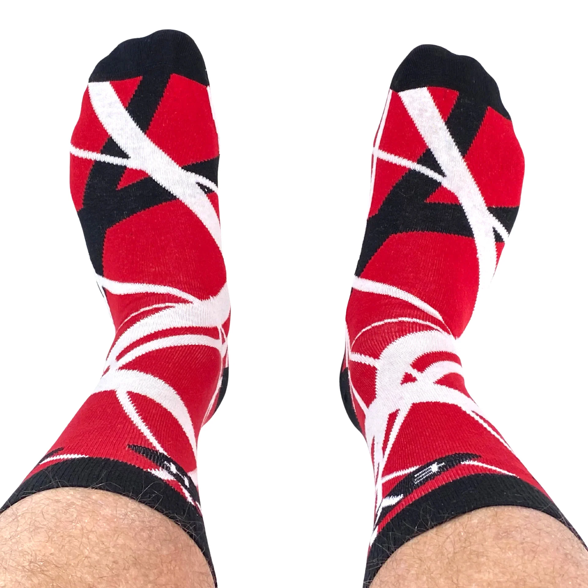EVH Striped Red, Black & White Socks - Image 6